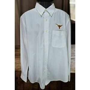 Texas Longhorn Antigua White Dress Shirt Large